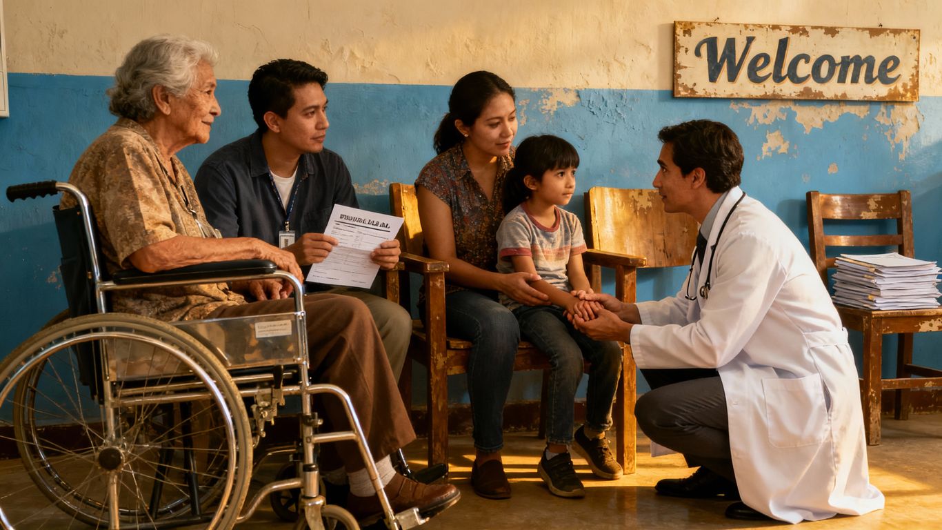 Diverse patients receiving compassionate healthcare services.