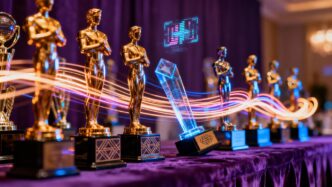 Health Tech Digital Awards 2026 trophies and statuettes.